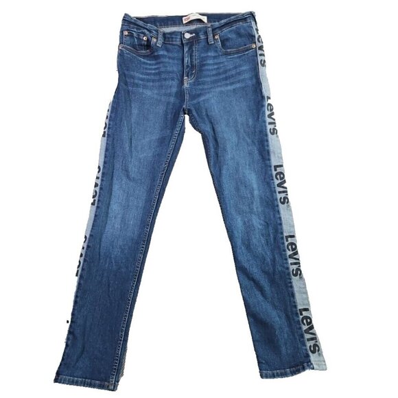 Levi's 502 Jean 20Reg Blue Tapered Leg Denim Tag 30x30 LEVI'S Spelled Out On Leg - Picture 1 of 16